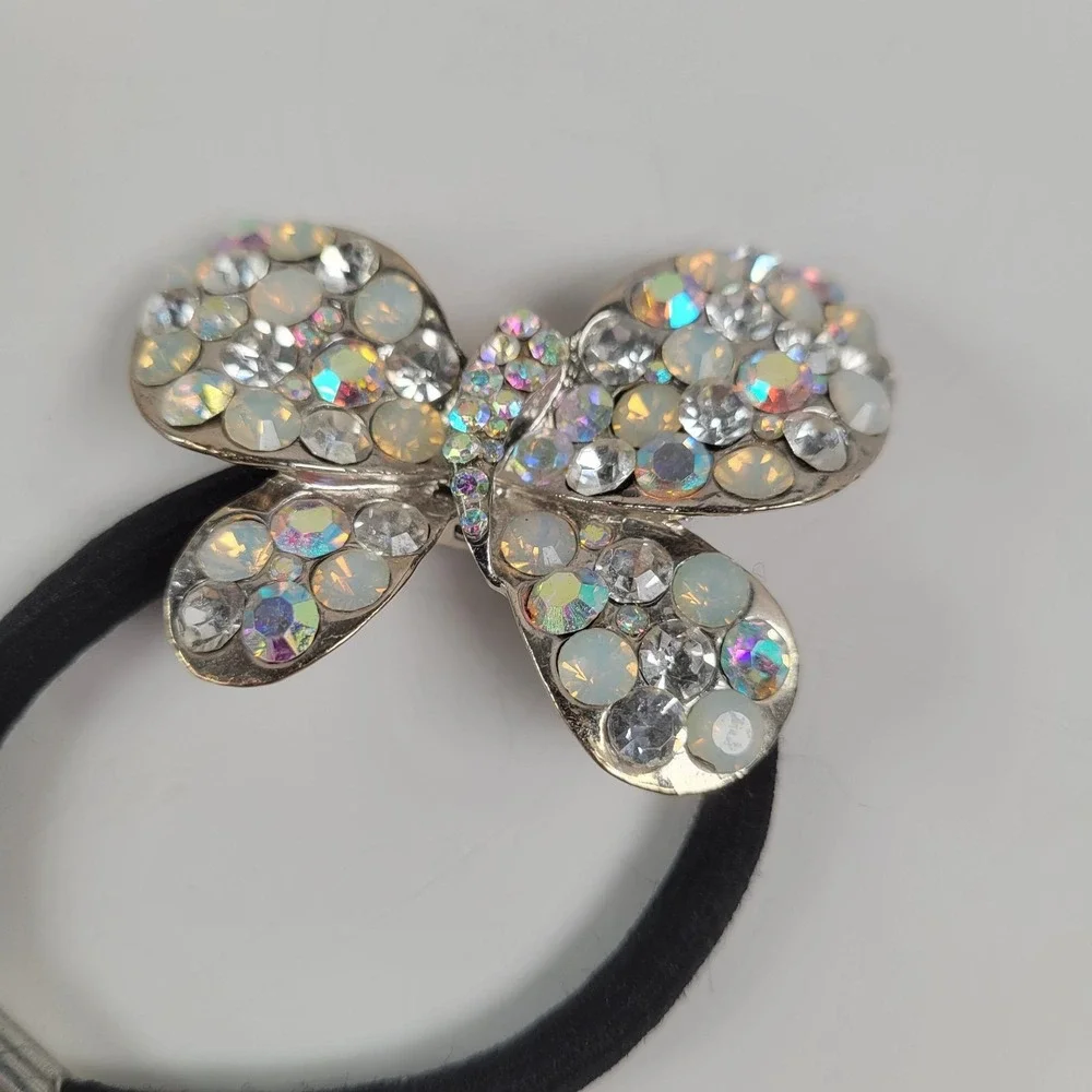 Hair Clips Womens Multicolor Rhinestone‎ Butterfly Heart Set Of 3 Accessories